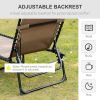 Reclining Chaise Lounge Chair, Portable Sun Lounger, Folding Camping Cot with Adjustable Backrest and Removable Pillow, for Patio, Garden, Beach
