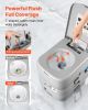 Portable Toilet, 7.9 Gallon Detachable Waste Tank, 200 Flushes, Camping Toilet for Adults, Outdoor Travel Potty with Level Indicator