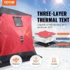 Portable Ice Shelter, 4-6 Person Insulated Pop-Up Ice Fishing Tent, 50 Square Feet Fishable Area, Thermal Ice Shanty for Winter Fishing