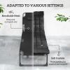 Folding Chaise Lounge Chair Outdoor Tanning Chair with 5-Position Backrest, Cushion, Side Pocket, Black
