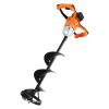 20V Electric Ice Auger, 8 inch Diameter, 2 in 1 Cordless Ice Fishing Augers and Earth Auger with Ices & Earth Drill Bit