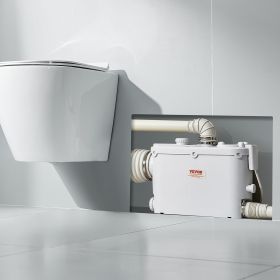 Macerator Pump 500W 29 GPM Flow 26 Ft Head Lift Pump For Wall-Hung Toilet Sink (Option: White)
