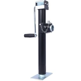 Weld-On Pipe-Mount Swivel Trailer Jack, 5,000 Lbs. 15-1 2 Inches Vertical Travel, Black (Option: Black)