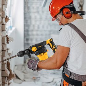 Rotary Hammer Drill Corded Drills 1-1'4' 4 Modes SDS-Plus Chipping Hammers (Option: Yellow)