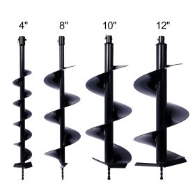 Auger Drill Bit For Planting Hole, Bulb Bedding Digging Post Hole Planting Tool For 3 4  Shaft Auger,Hole Digger Replacement Auger Bits Earth Aug (Option: Black)