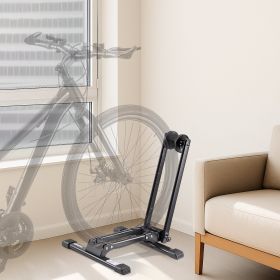 Foldable Bike Rack For 20 To 29 Inch Mountain & Road Bikes Storage Stand (Option: Black)
