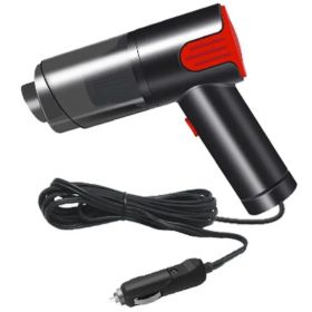 Wired Red And Silver Car Vacuum Cleaner  Home Handheld Mini Desktop Vacuum Cleaner Portable (Option: Red1)